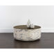 Diaz 34.5 X 15 inch Marble Look / Antique Brass Outdoor Coffee Table